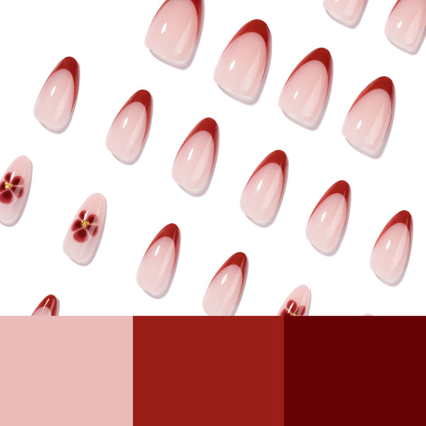 12 Sizes-24 Pcs Press On Nails JP4420