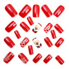 12 Sizes-24 Pcs Press On Nails Y1276