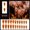 12 Sizes-24 Pcs Press On Nails C1131