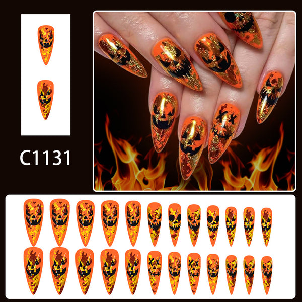 12 Sizes-24 Pcs Press On Nails C1131