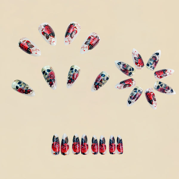 12 Sizes-24 Pcs Press On Nails Y1023