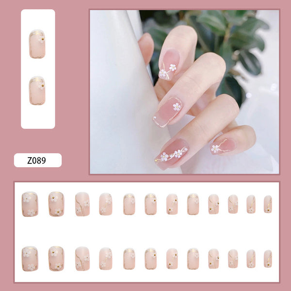 12 Sizes-24 Pcs Press On Nails Z082