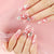 Glossy Long Pink Press on Nails