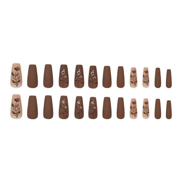 12 Sizes-24 Pcs Press On Nails W1806