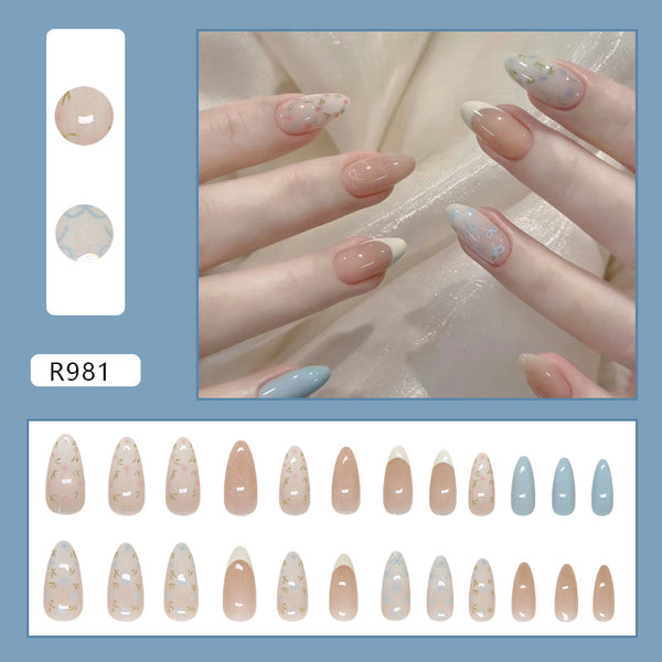 12 Sizes-24 Pcs Press On Nails R981