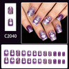 12 Sizes-24 Pcs Press On Nails C2040