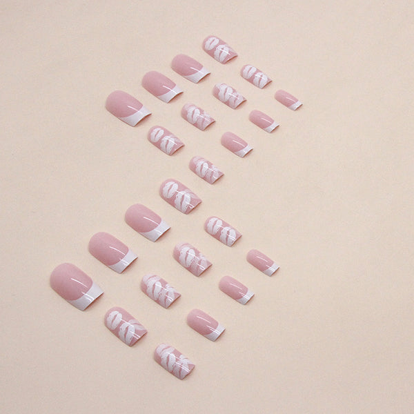 12 Sizes-24 Pcs Press On Nails W1215