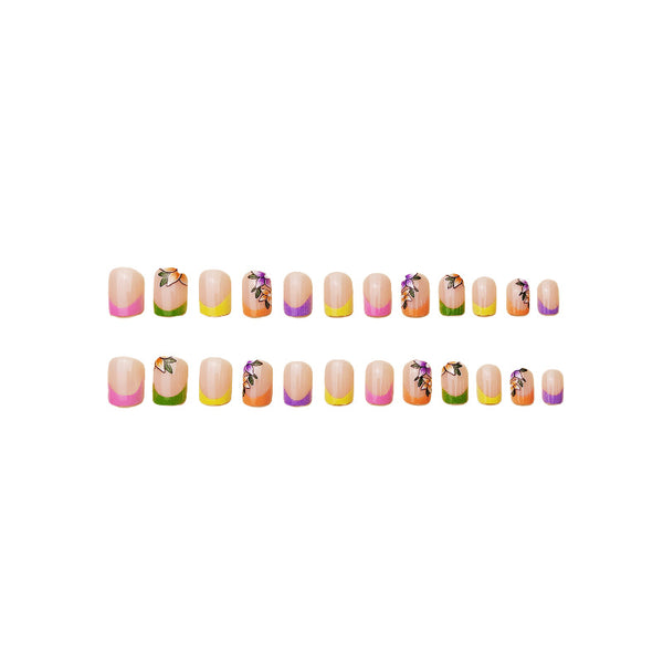 12 Sizes-24 Pcs Press On Nails Y120