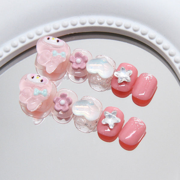 12 Sizes-24 Pcs Press On Nails K031