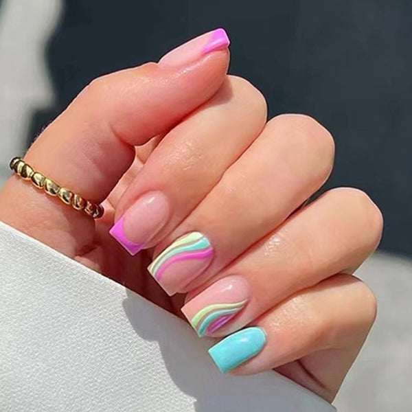 12 Sizes-24 Pcs Press On Nails W174