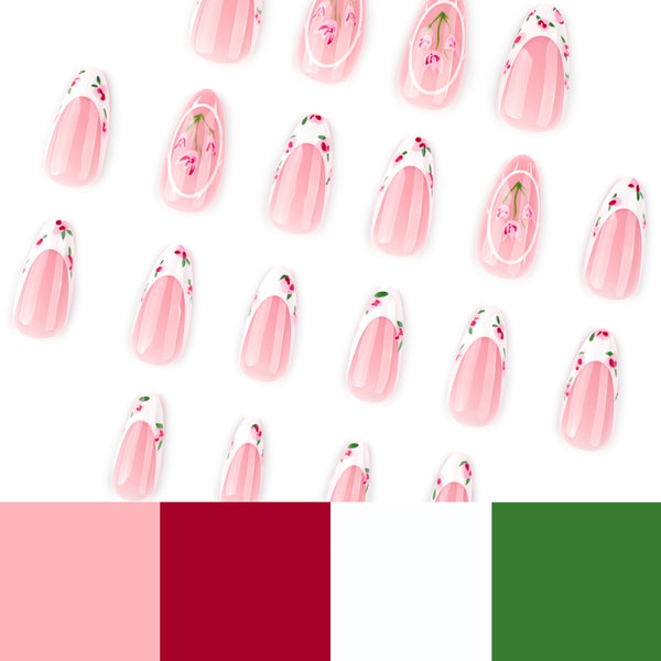 12 Sizes-24 Pcs Press On Nails JP3784