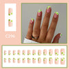 12 Sizes-24 Pcs Press On Nails C301