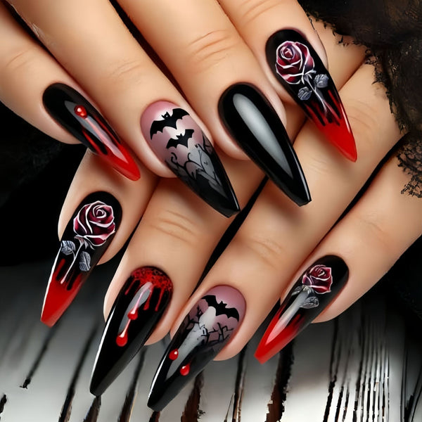 12 Sizes-24 Pcs Press On Nails Y890