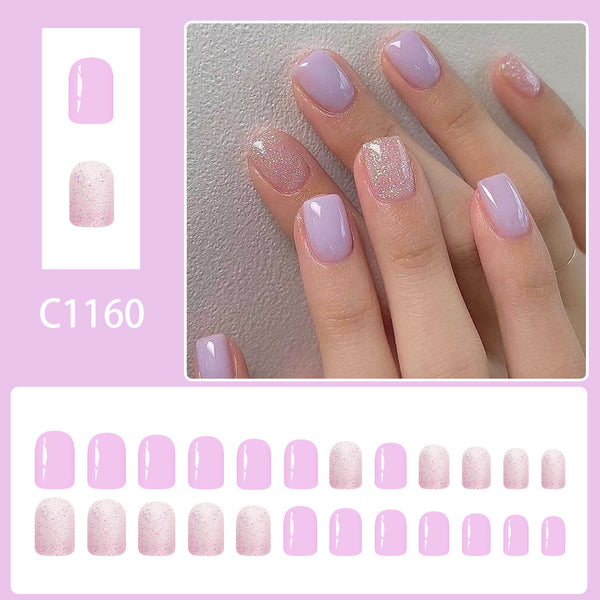12 Sizes-24 Pcs Press On Nails C1160