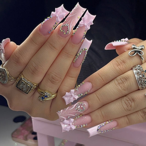 12 Sizes-24 Pcs Press On Nails JP4299