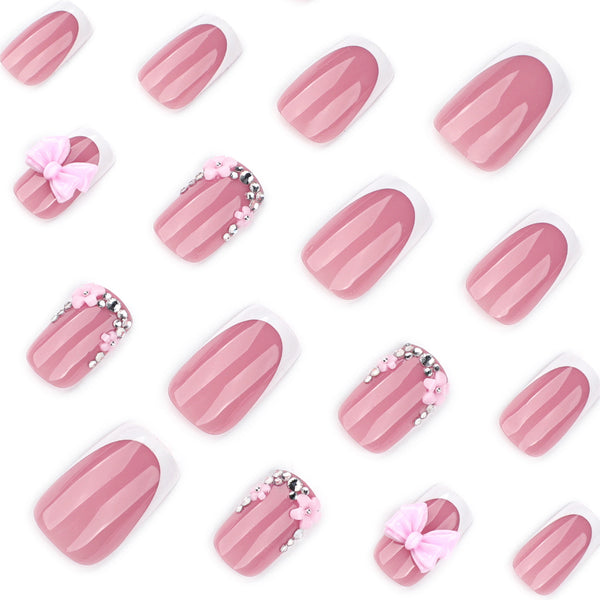 12 Sizes-24 Pcs Press On Nails JP4291