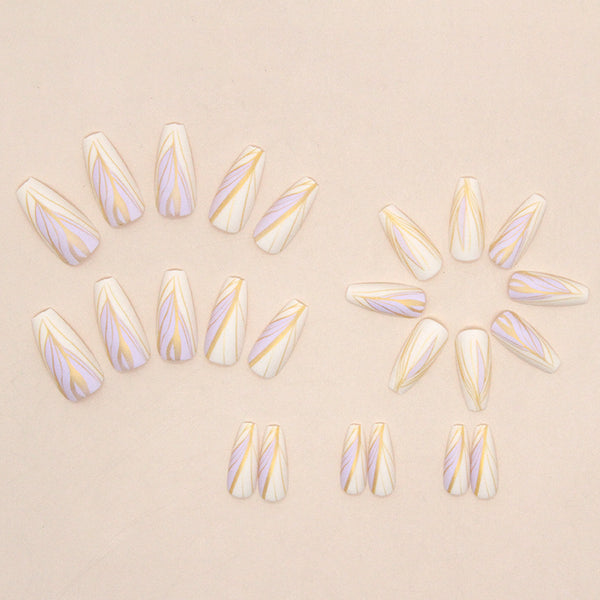 12 Sizes-24 Pcs Press On Nails W725