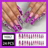 12 Sizes-24 Pcs Press On Nails Y069