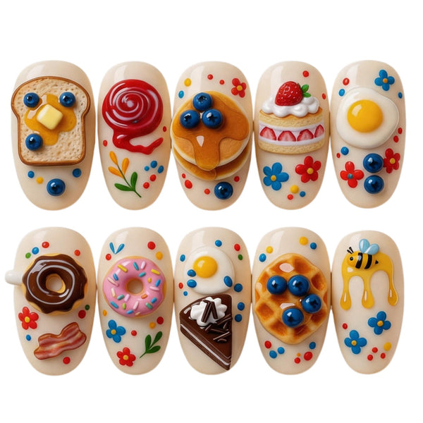 12 Sizes-24 Pcs Press On Nails y2035-30