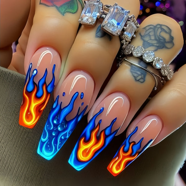 12 Sizes-24 Pcs Press On Nails Y652