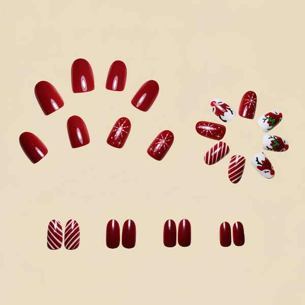 12 Sizes-24 Pcs Press On Nails Y282