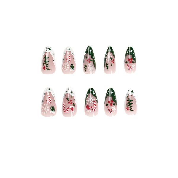 12 Sizes-24 Pcs Press On Nails JP1893