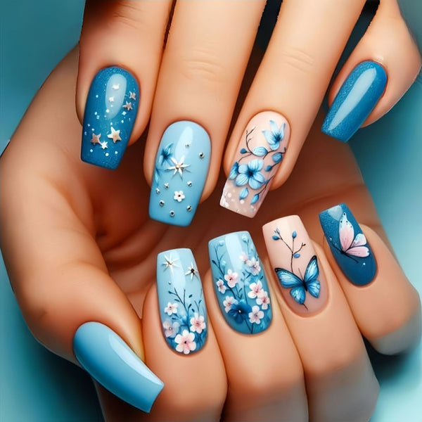 12 Sizes-24 Pcs Press On Nails Y718