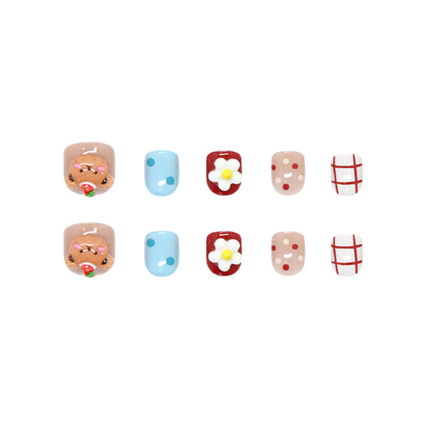 12 Sizes-24 Pcs Press On Nails K029