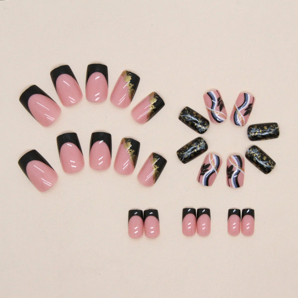 12 Sizes-24 Pcs Press On Nails W1060