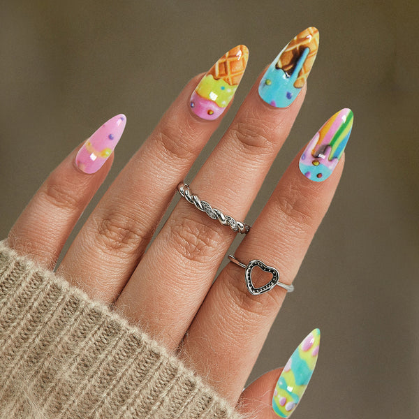 12 Sizes-24 Pcs Press On Nails W1926