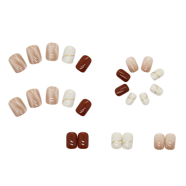 12 Sizes-24 Pcs Press On Nails R314