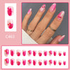 12 Sizes-24 Pcs Press On Nails C463