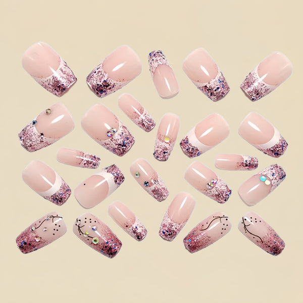 12 Sizes-24 Pcs Press On Nails Y1854