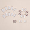 12 Sizes-24 Pcs Press On Nails W1301