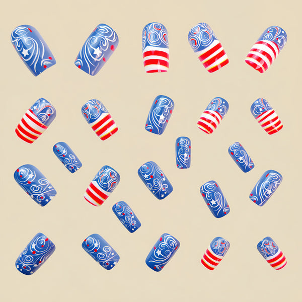12 Sizes-24 Pcs Press On Nails Y639