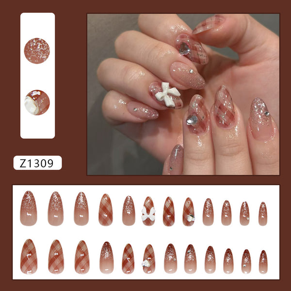 12 Sizes-24 Pcs Press On Nails Z1309