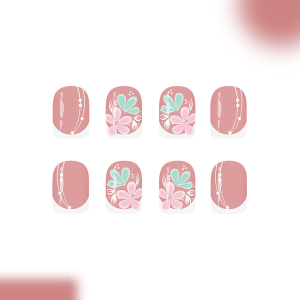 12 Sizes-24 Pcs Press On Nails C1595