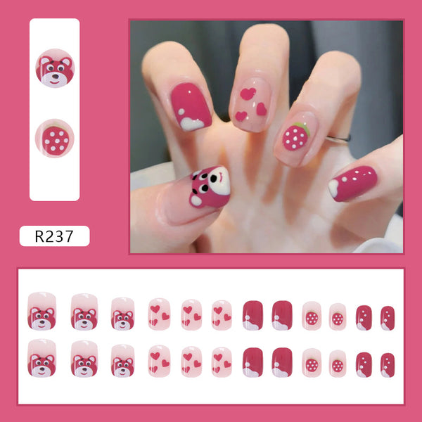 12 Sizes-24 Pcs Press On Nails R237