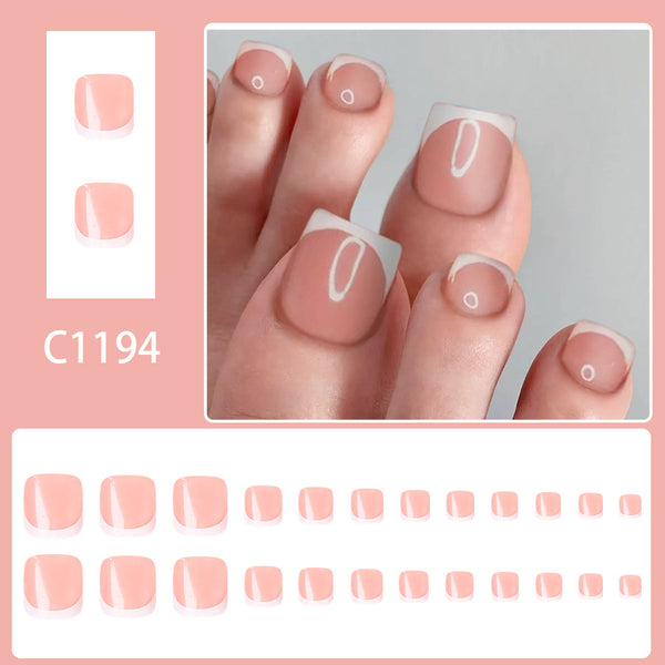 12 Sizes-24 Pcs Press On Nails C1194