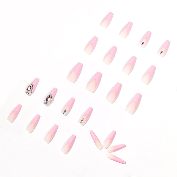 12 Sizes-24 Pcs Press On Nails JP1087