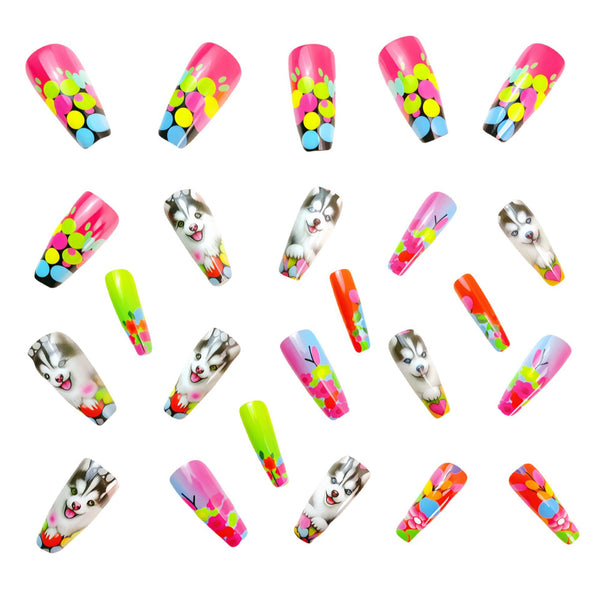 12 Sizes-24 Pcs Press On Nails Y618