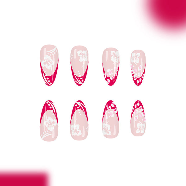 12 Sizes-24 Pcs Press On Nails C1544