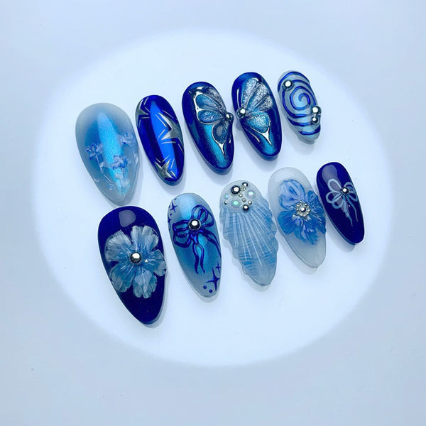 12 Sizes-24 Pcs Press On Nails Z1102