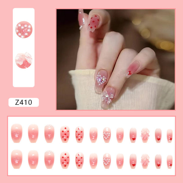 12 Sizes-24 Pcs Press On Nails Z408