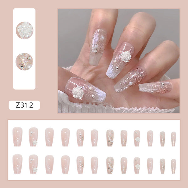 12 Sizes-24 Pcs Press On Nails Z312