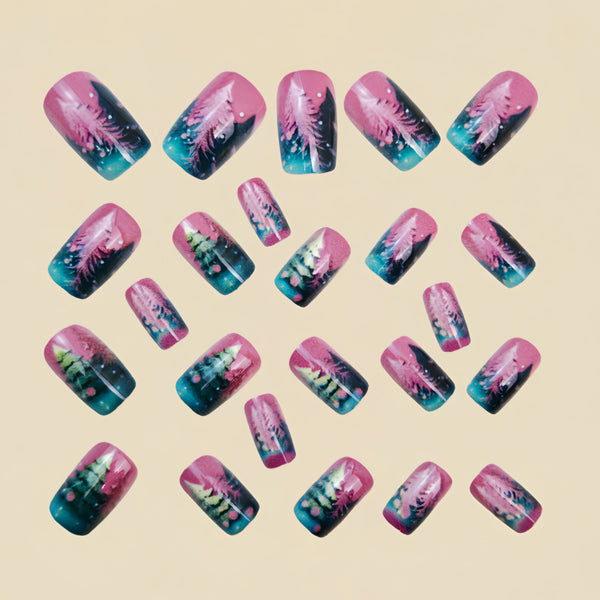 12 Sizes-24 Pcs Press On Nails Y1595