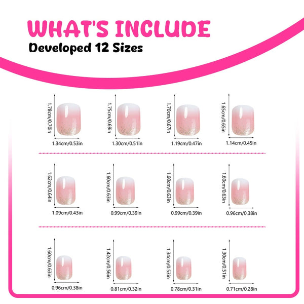 12 Sizes-24 PcsPress On Nails XD-93-32
