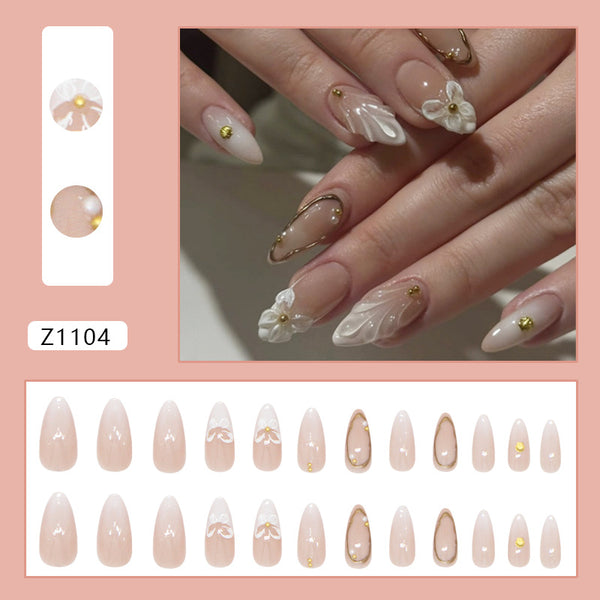 12 Sizes-24 Pcs Press On Nails Z1104