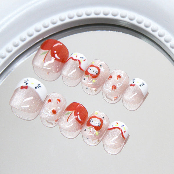 12 Sizes-24 Pcs Press On Nails K028