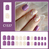 12 Sizes-24 Pcs Press On Nails C1537
